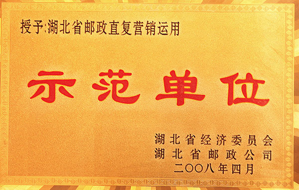 湖北省邮政直复营销运用示范单位
